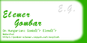 elemer gombar business card